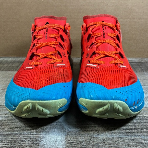 Nike Air Zoom Terra Kiger 8 Men’s Size 10 Habanero Red Blue Trail Shoes Sneakers - Picture 2 of 11